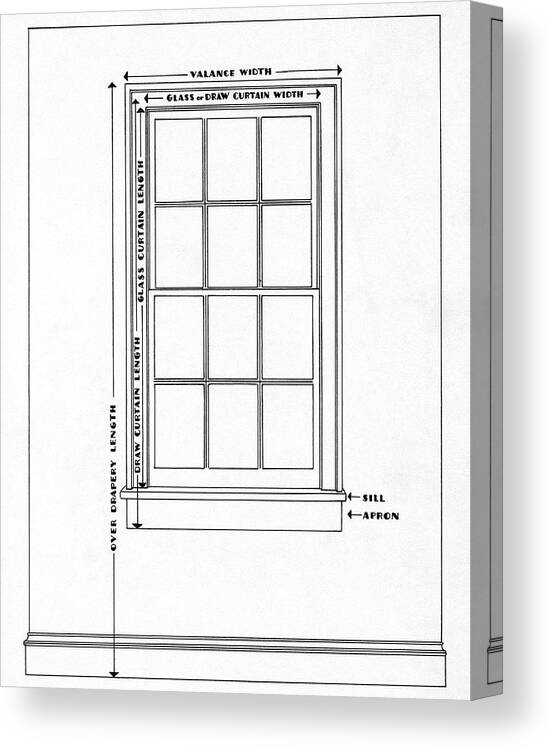 Illustration Canvas Print featuring the digital art Illustration Of A Window by Harry Richardson