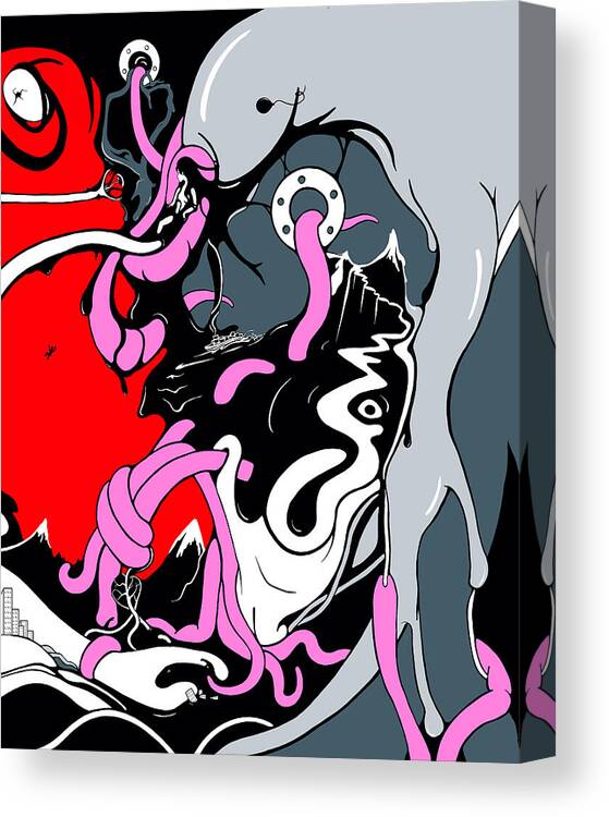 Insanity Canvas Print featuring the digital art Insanity by Craig Tilley