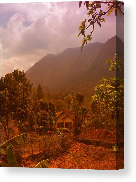 Java Canvas Print featuring the photograph Java Island Mountain by Miguel Winterpacht