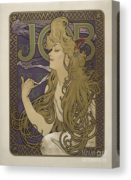 Job Canvas Print featuring the digital art Job Rolling Papers by Action