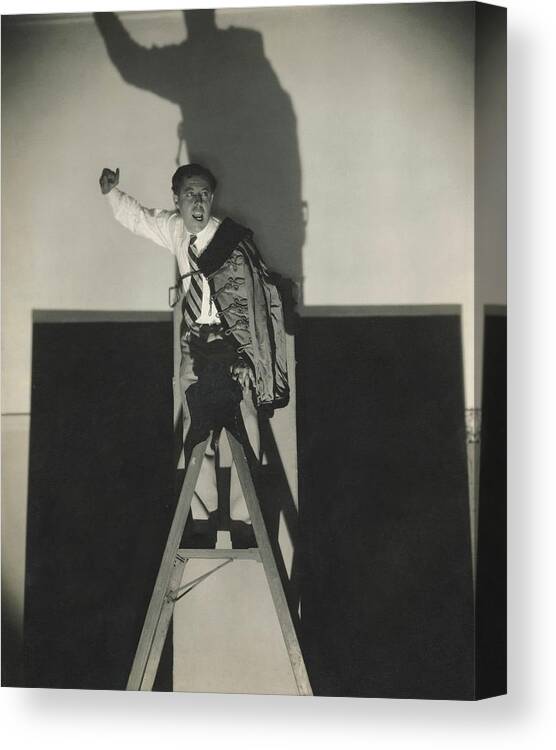 Actor Canvas Print featuring the photograph Joe Cook Yelling by Edward Steichen