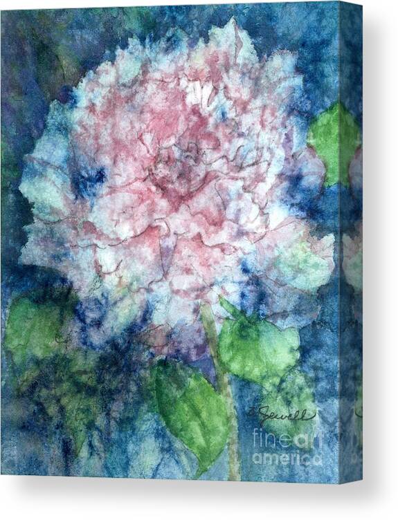 Flowers Canvas Print featuring the painting Kerry's Peony by Barbara Jewell