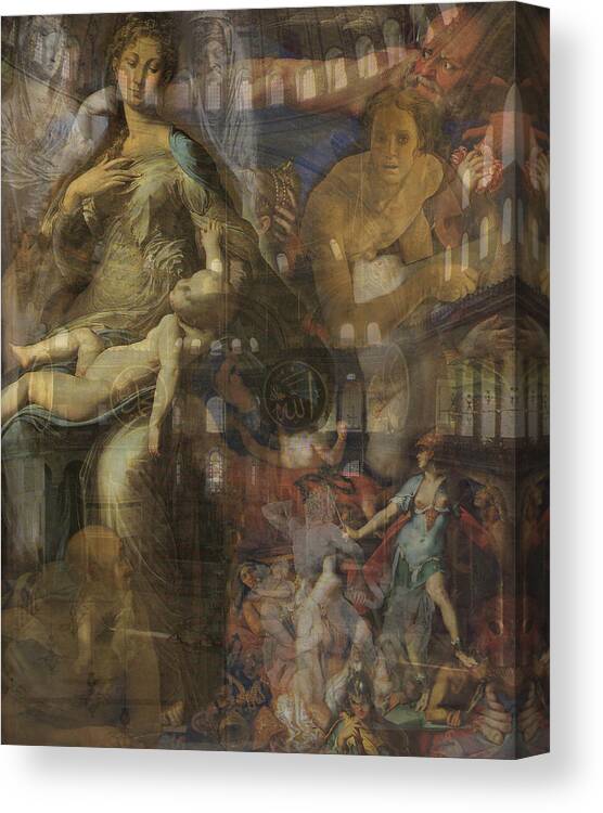 Mucha Canvas Print featuring the painting Kingdom in Conflict by David Matthews