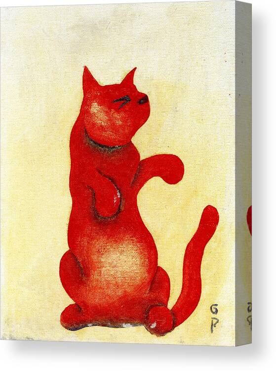 Cats Canvas Print featuring the painting Kotik 16 by Poul Costinsky