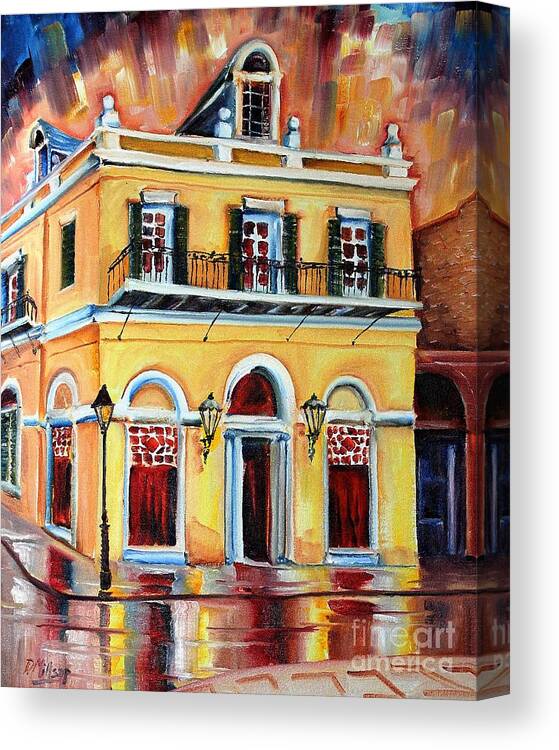 New Orleans Canvas Print featuring the painting Latrobe Building on Royal Street by Diane Millsap