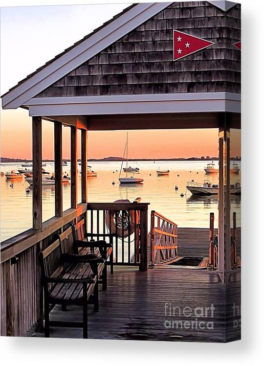 Sunrise Canvas Print featuring the photograph Launch Shack Sunrise by Janice Drew