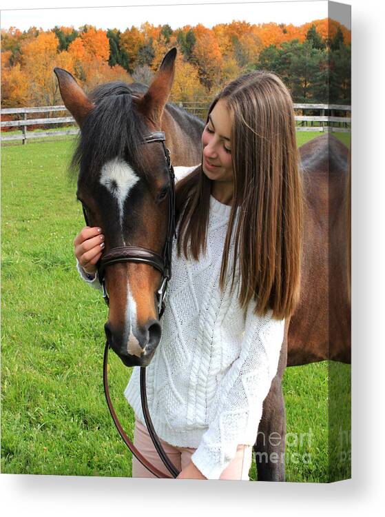  Canvas Print featuring the photograph Leanna Abbey 15 by Life With Horses