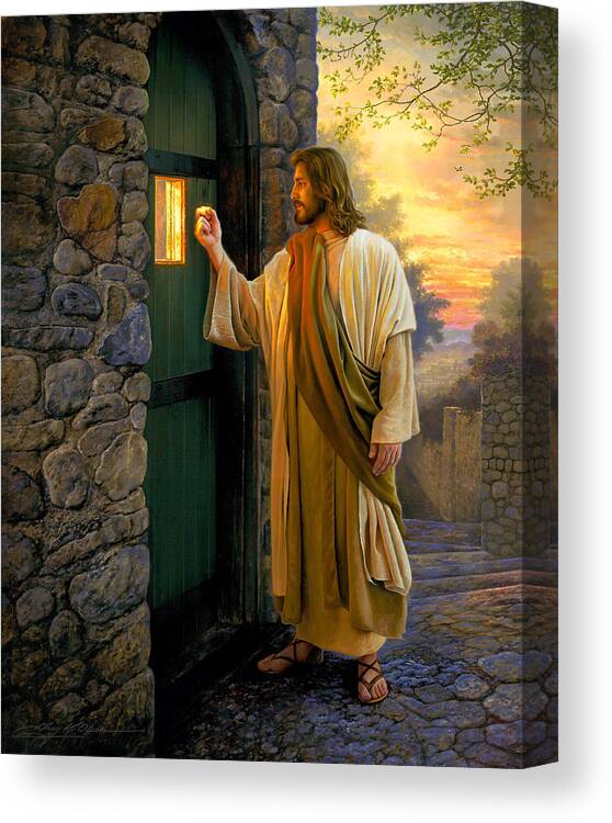 #faaAdWordsBest Canvas Print featuring the painting Let Him In by Greg Olsen