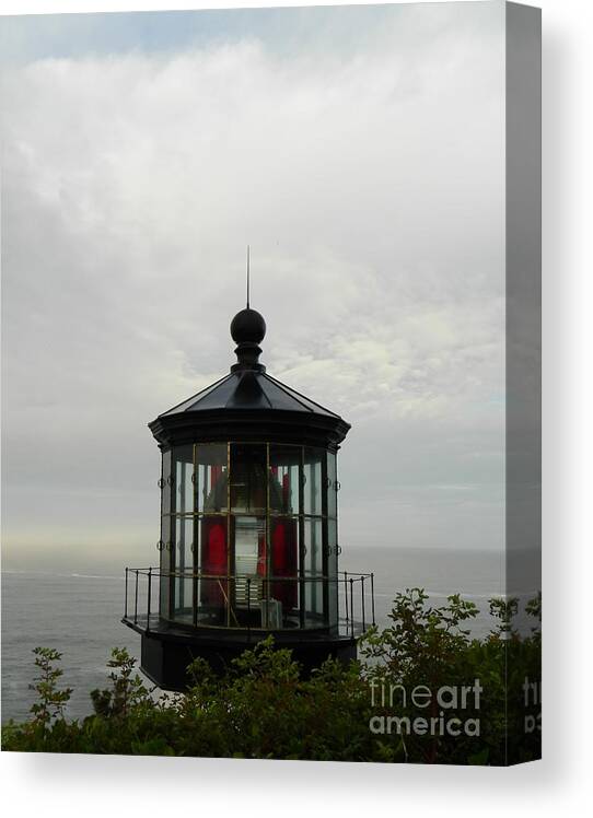 Lighthouse Canvas Print featuring the photograph Lighthouse Top by Gallery Of Hope 