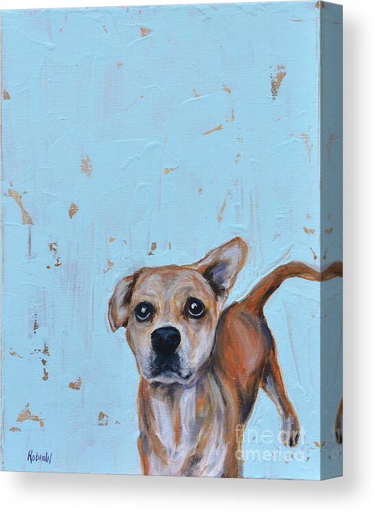 Shelter Canvas Print featuring the painting Little Man by Robin Wiesneth