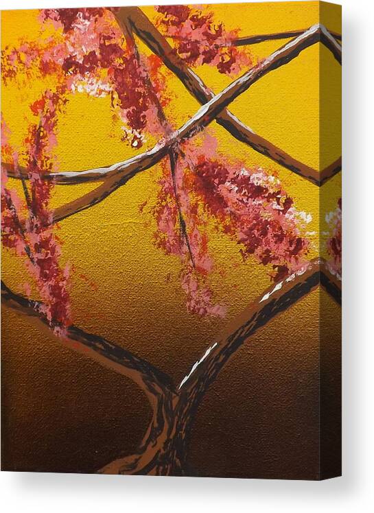  Living Loving Tree Canvas Print featuring the painting Living Loving Tree bottom center by Darren Robinson