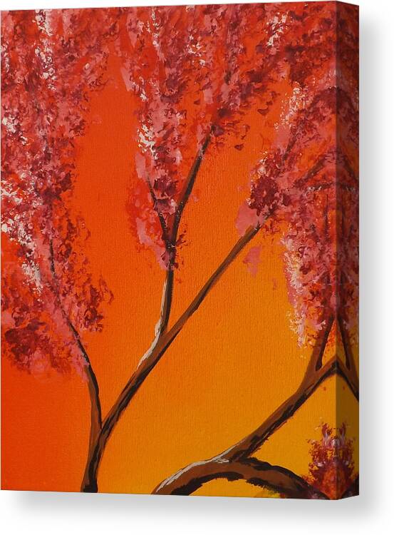 Living Loving Tree Canvas Print featuring the painting Living Loving Tree top left by Darren Robinson