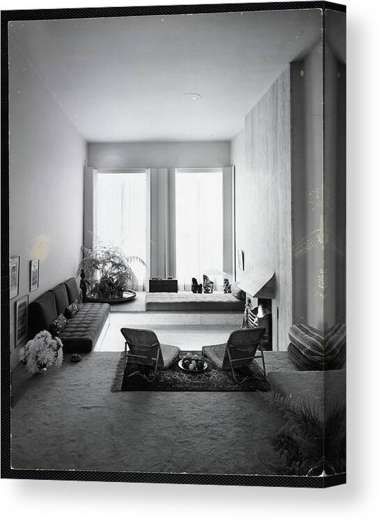 Furniture Canvas Print featuring the photograph Living Room Designed By Ward Bennett by Tom Leonard