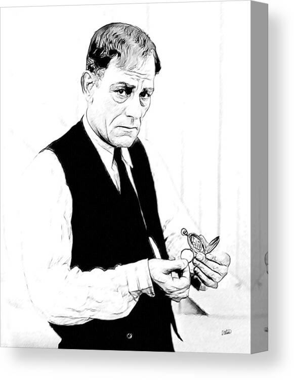 Celebrity Canvas Print featuring the drawing Lon Chaney Sr 002 by Dean Wittle