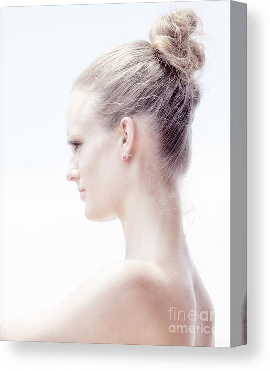 Long Necked Female Canvas Print featuring the photograph Long necked beauty by Sheila Smart Fine Art Photography