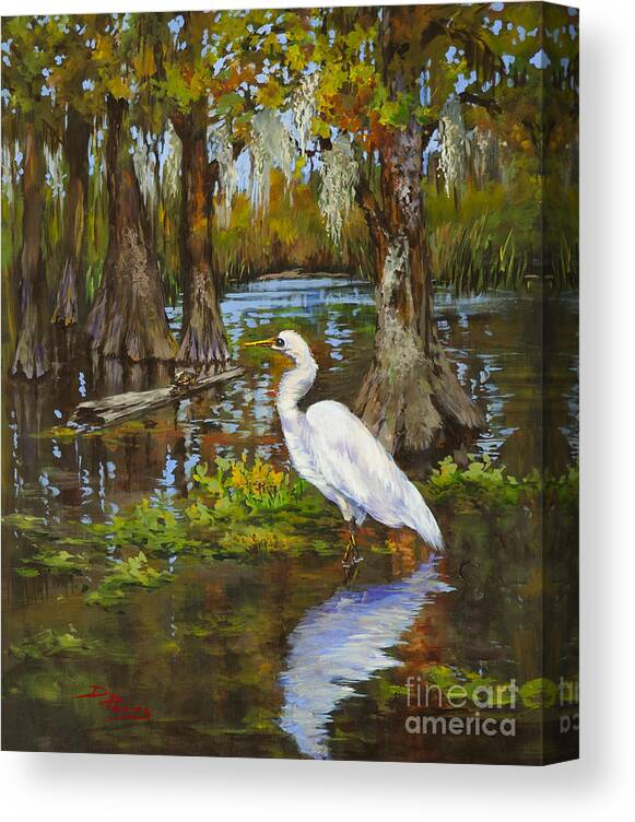 Louisiana Heron Canvas Print featuring the painting Louisiana Heron by Dianne Parks