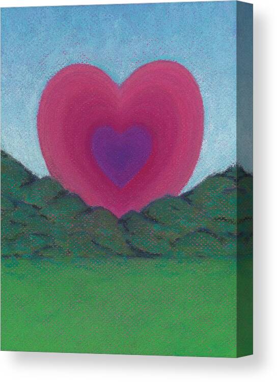 Love Canvas Print featuring the pastel Love Rising by Anne Katzeff
