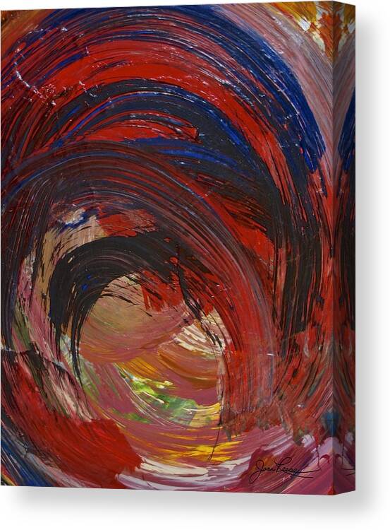 Abstract Painting Canvas Print featuring the painting Intuitive painting 516 by Joan Reese