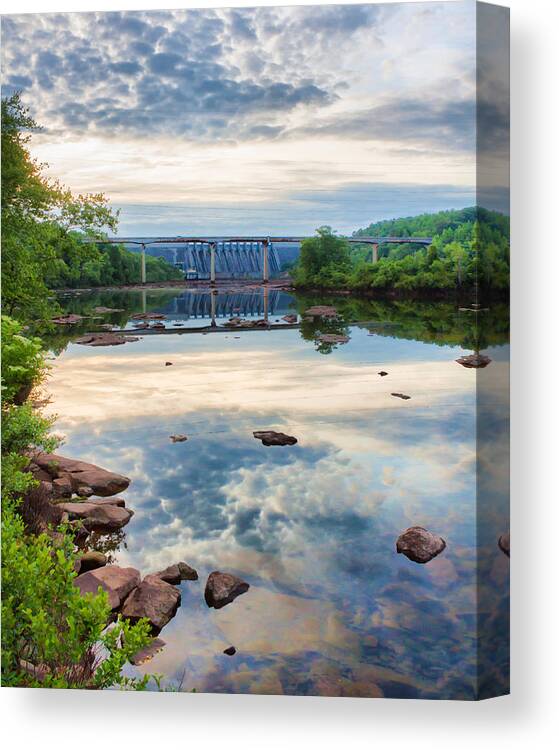Mackerel Canvas Print featuring the photograph Mackerel Reflections at Hartwell Dam by Lynne Jenkins