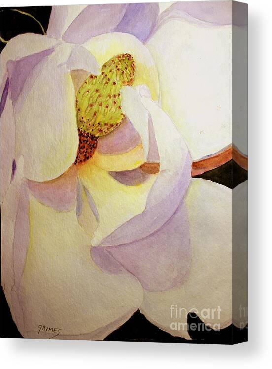Flower Canvas Print featuring the painting Magnolia by Carol Grimes
