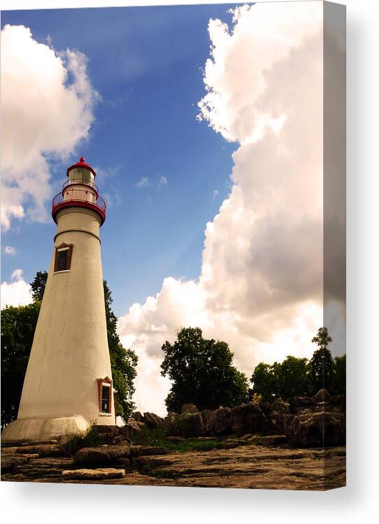 Lighthouse Canvas Print featuring the photograph Marblehead Lighthouse by Shawna Rowe