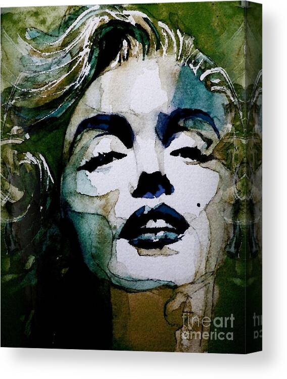 Marilyn Monroe . Legend Canvas Print featuring the painting Marilyn no10 by Paul Lovering