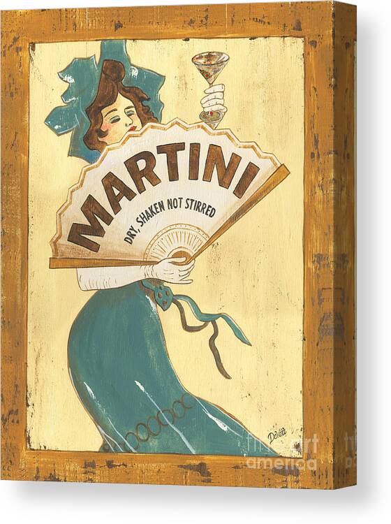 Martini Canvas Print featuring the painting Martini dry by Debbie DeWitt