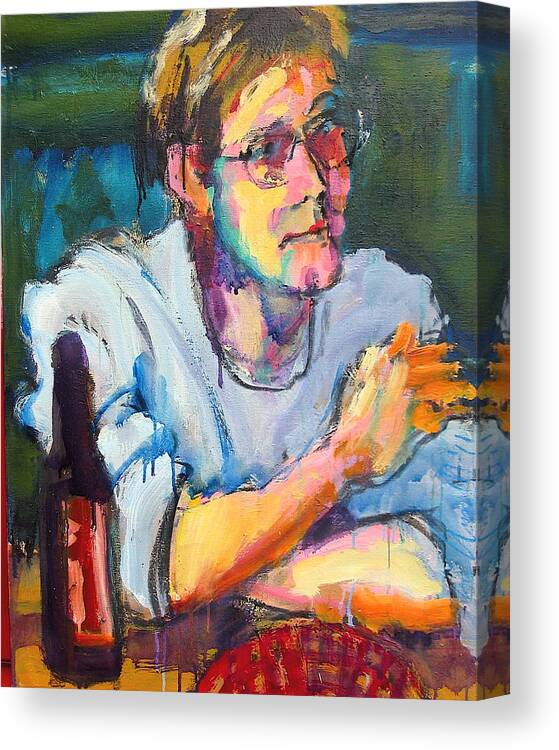 Portraits Canvas Print featuring the painting Matt by Les Leffingwell