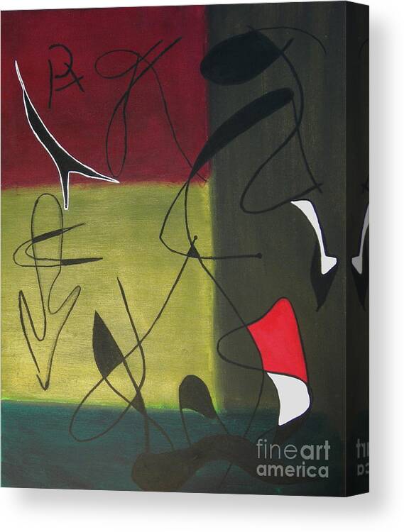 Abstract Painting Canvas Print featuring the painting Medium by Jeff Barrett