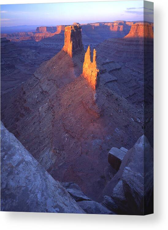 Desert Canvas Print featuring the photograph Morning Butte by Ray Mathis