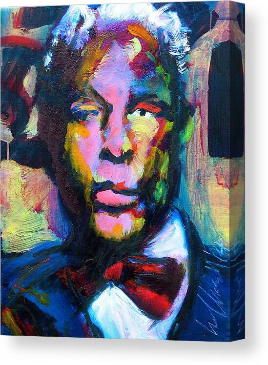 Lead Belly Canvas Print featuring the painting Mr. Ledbetter by Les Leffingwell