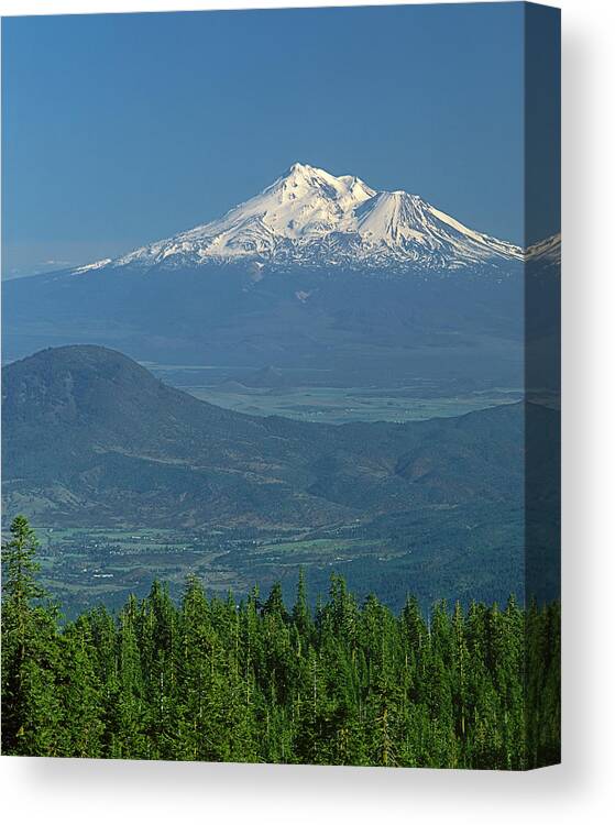 Mt. Shasta Canvas Print featuring the photograph 1A5637-Mt. Shasta from Oregon by Ed Cooper Photography