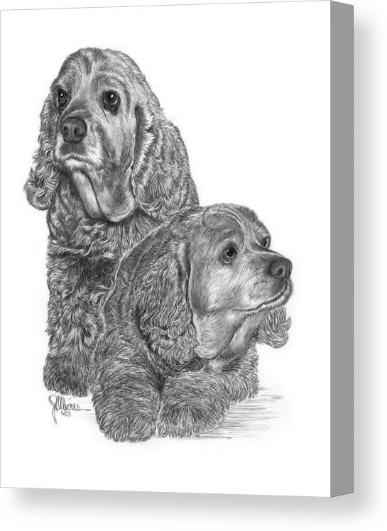Pencil Drawing Print Canvas Print featuring the drawing My Old Friend Kaylee by Joe Olivares