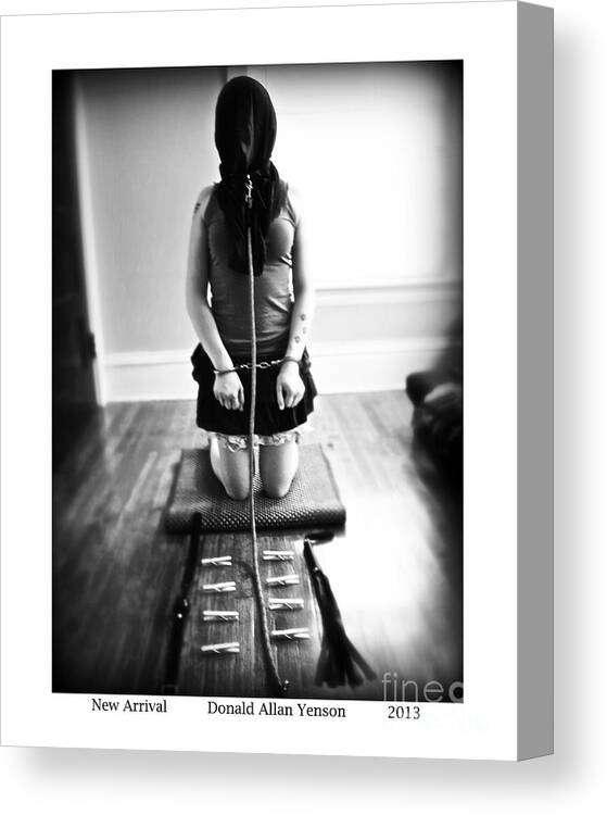 Handcuffed Canvas Print featuring the photograph New Arrival by Donald Yenson