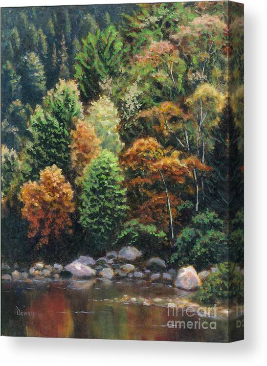 Landscape Canvas Print featuring the painting New England Colors by Carl Downey