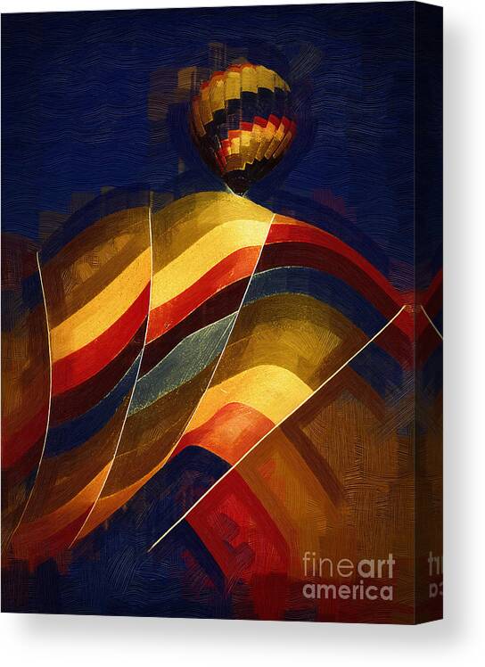 Hot Air Balloons Canvas Print featuring the digital art Next To Go by Kirt Tisdale