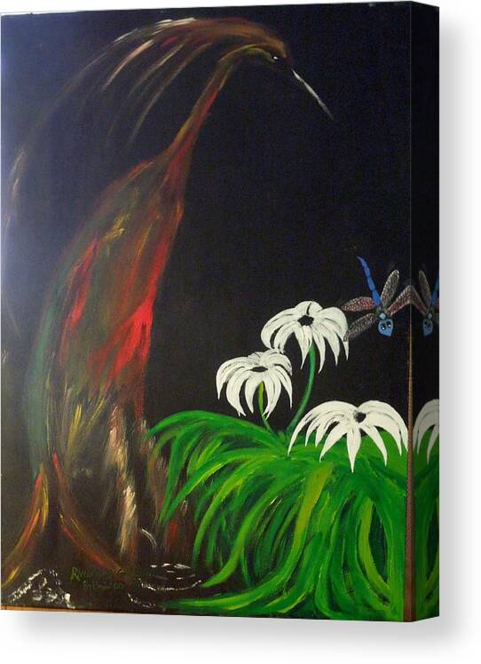Night Canvas Print featuring the painting Night Watch by Randolph Gatling