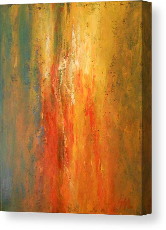 Abstract Canvas Print featuring the painting Obsession by Jane See