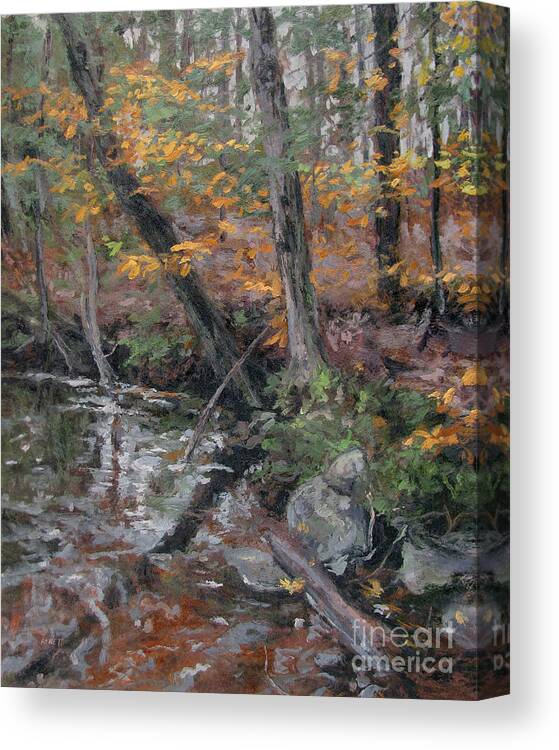 October Leaves Canvas Print featuring the painting October Leaves by Gregory Arnett