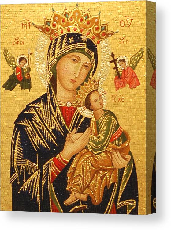 Our Lady Canvas Print featuring the photograph Our Lady of Perpetual Help by Philip Ralley