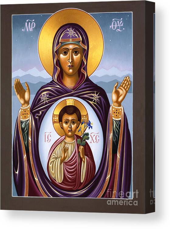 William Hart Mcnichols Canvas Print featuring the painting Our Lady of the New Advent Gate of Heaven 003 by William Hart McNichols