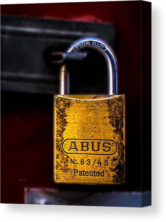 Lock Canvas Print featuring the photograph Padlock by Bob Orsillo