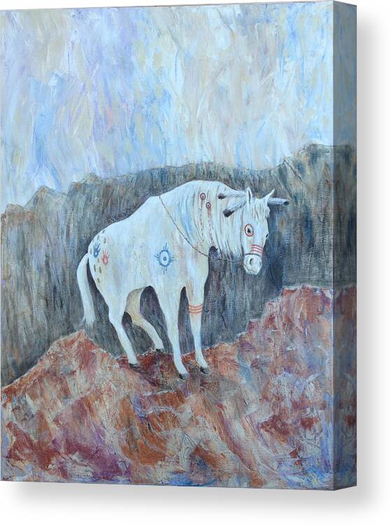 Horse Canvas Print featuring the painting Painted Pony by Mr Dill