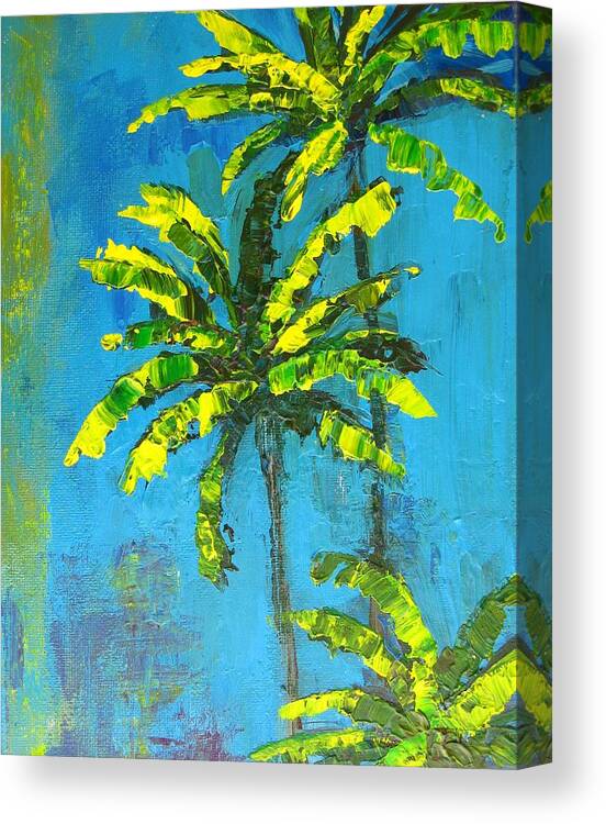 Art Canvas Print featuring the painting Palm Trees by Patricia Awapara