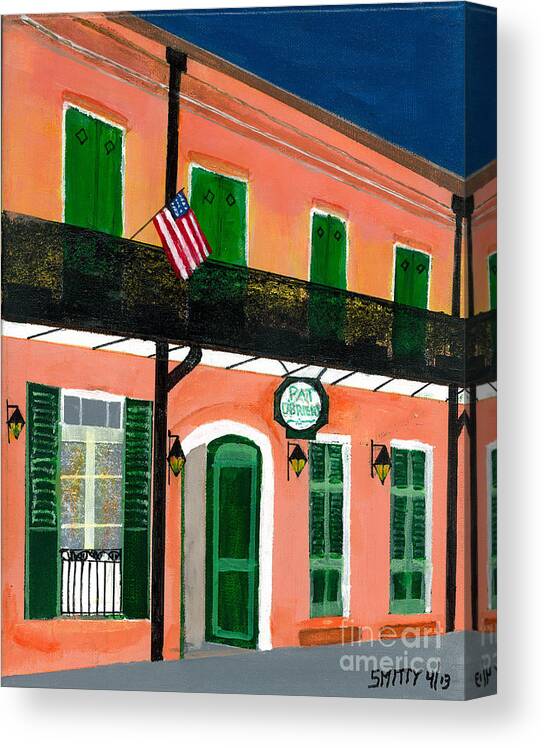 Pat Obrien's Canvas Print featuring the painting Pat O'Brien's by Rob Smith