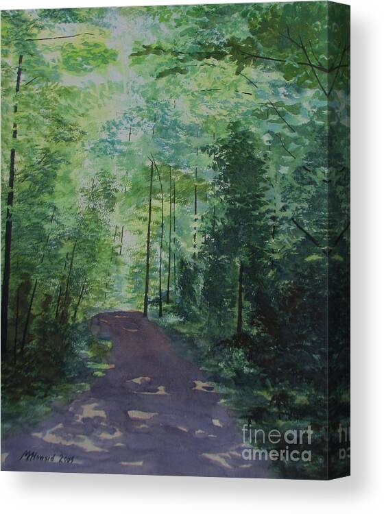 Path To The River Canvas Print featuring the painting Path To The River by Martin Howard