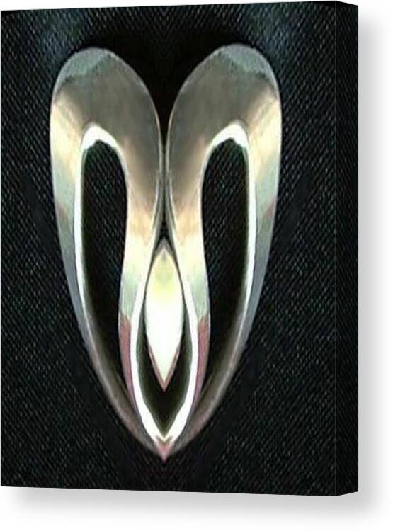 Silver Canvas Print featuring the digital art Pendant by Mary Russell