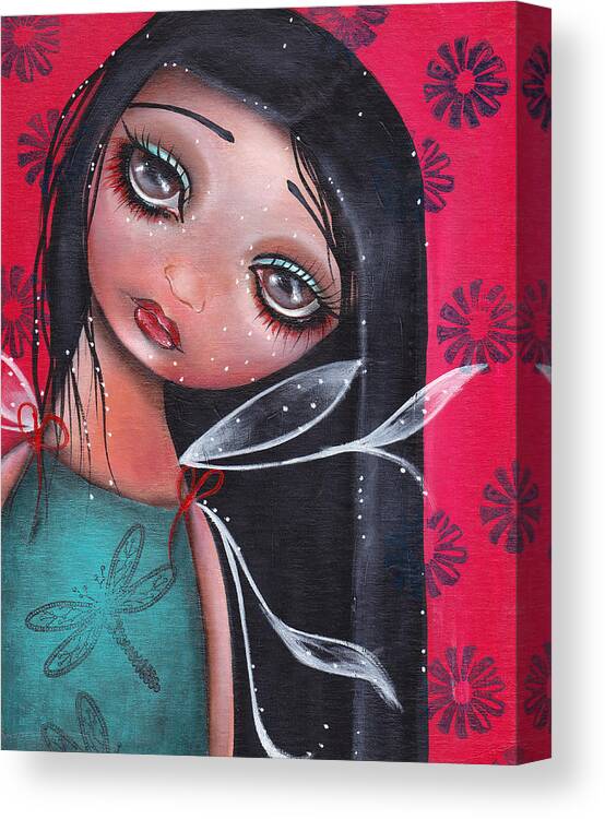 Fairy Canvas Print featuring the painting Perla by Abril Andrade