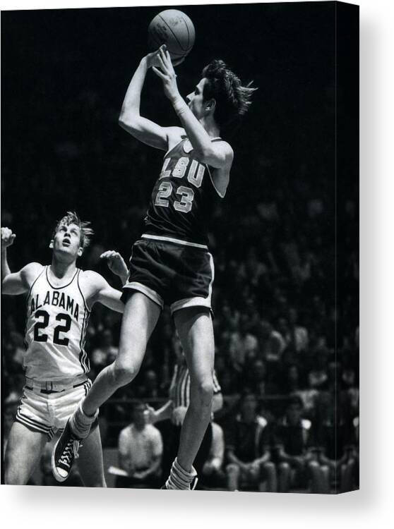 Classic Canvas Print featuring the photograph Pete Maravich Fade Away by Retro Images Archive