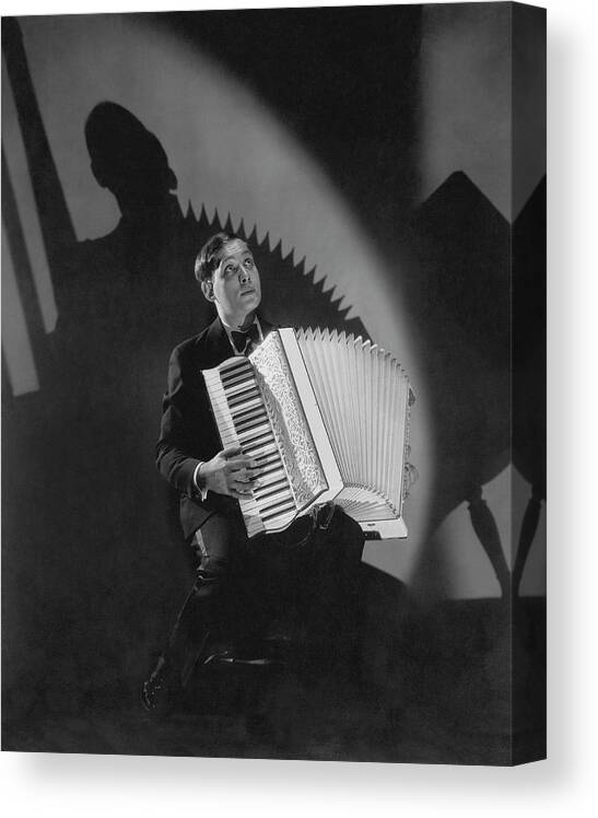 Entertainment Canvas Print featuring the photograph Phil Baker With An Accordion by Edward Steichen